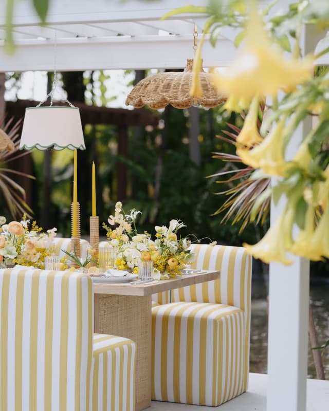 Yellow Striped Dining Chairs Yellow Striped Dining Chairs